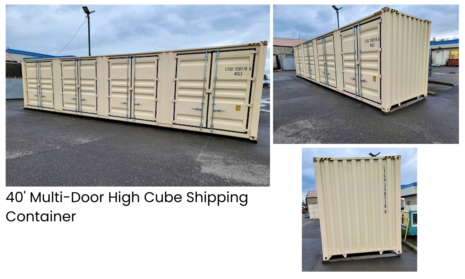 Multi Door High Cube Shipping Container, 40 FT Late Pick up, Within 10 Days of Auction Close